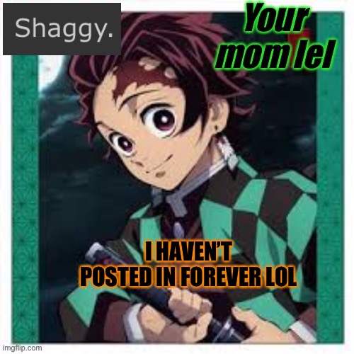 Shaggy Announcement Template | I HAVEN’T POSTED IN FOREVER LOL | image tagged in shaggy announcement template | made w/ Imgflip meme maker