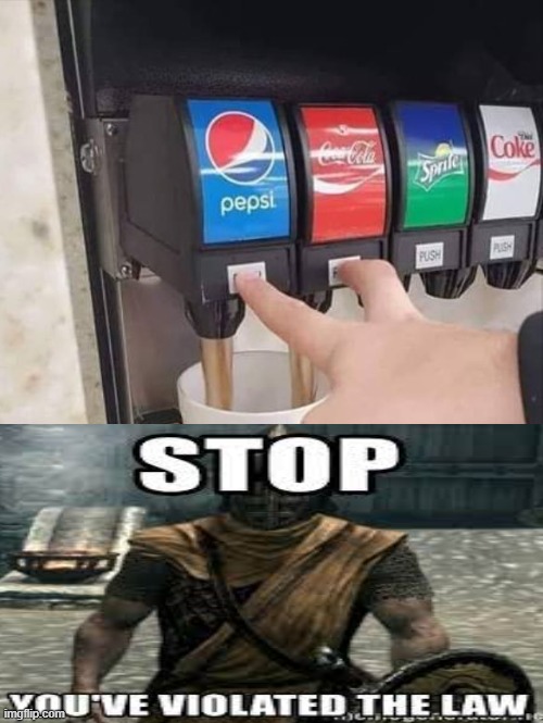 STOP | image tagged in coke and pepsi | made w/ Imgflip meme maker