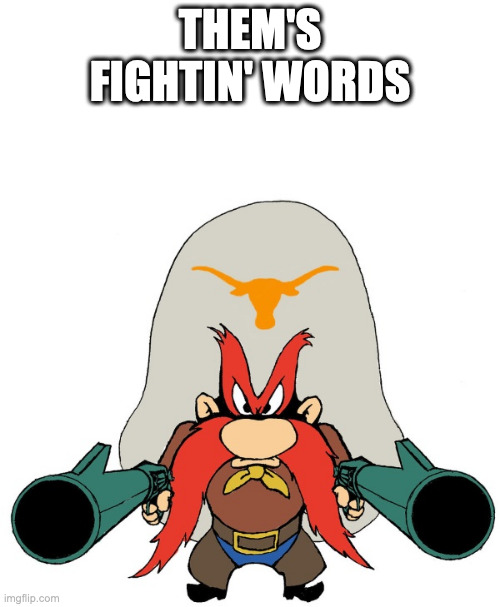 yosemite sam | THEM'S FIGHTIN' WORDS | image tagged in yosemite sam | made w/ Imgflip meme maker