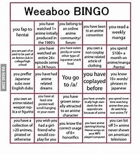 Weaboo Bingo Blank Meme Template