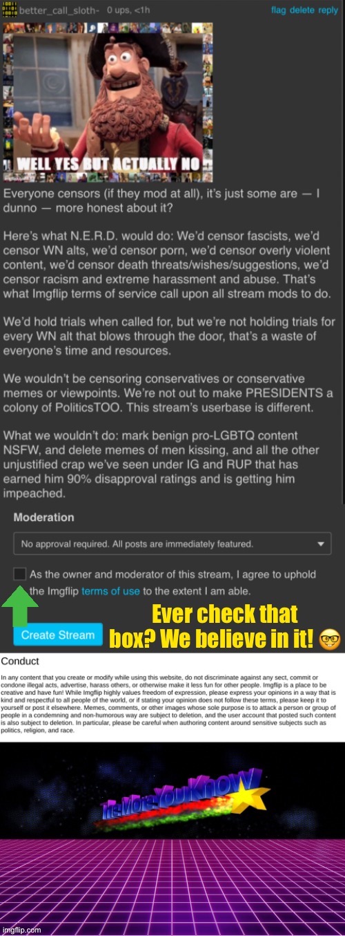 N.E.R.D. is going to face a zillion questions about “Leftist censorship,” yadda yadda. Refer to this statement. | image tagged in nerd party censorship,censorship,freedom of speech | made w/ Imgflip meme maker