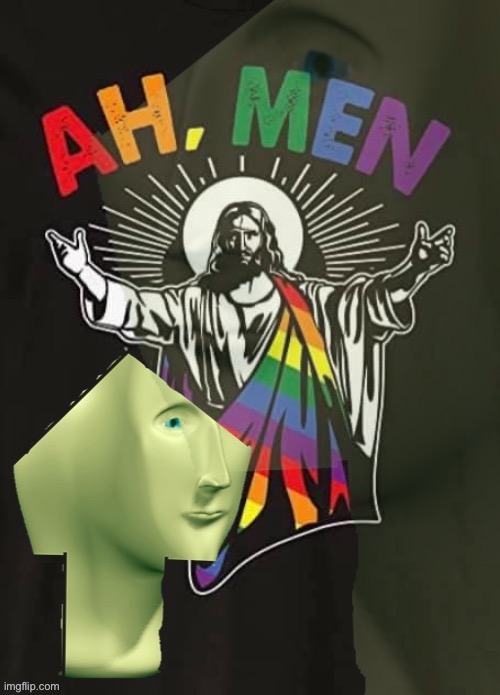 Ah yes, pro-LGBTQ Jesus :) | image tagged in gay jesus ah men meme man upvotes,meme man,upvotes,upvote,jesus,up with upvotes | made w/ Imgflip meme maker