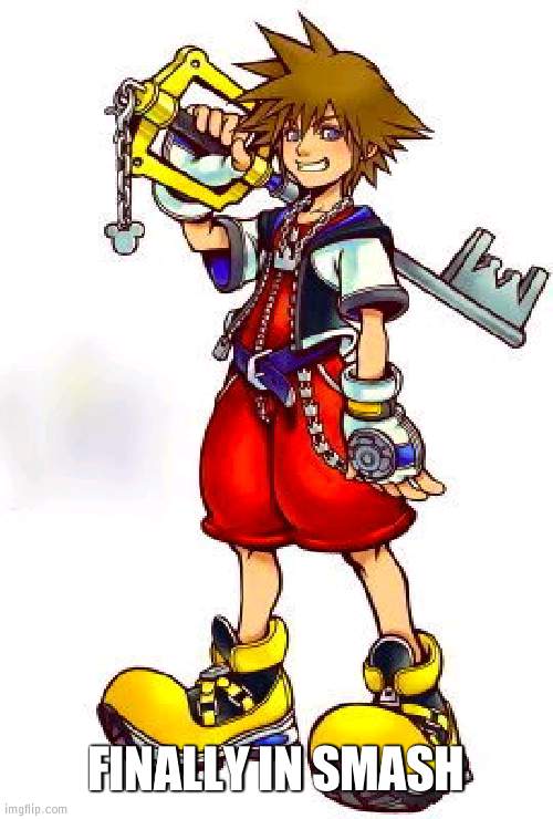 Maybe that's why Nintendo stocks were low | FINALLY IN SMASH | image tagged in kingdom hearts sora,nintendo | made w/ Imgflip meme maker