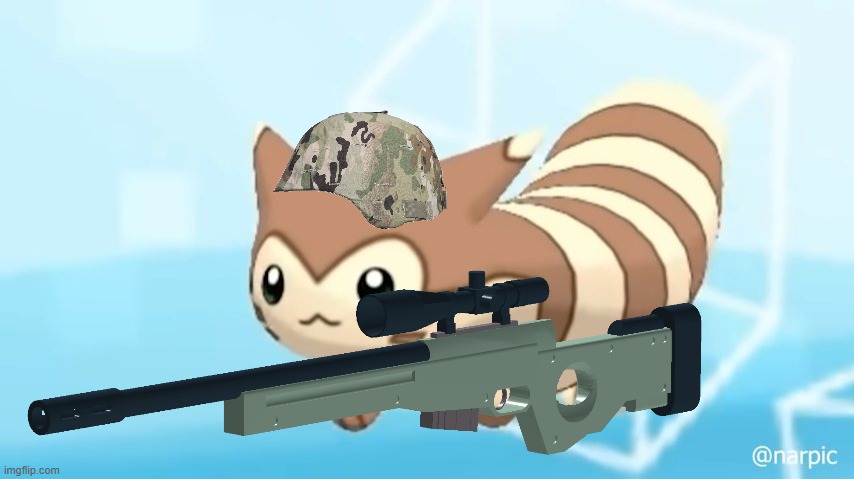 sniper furret | image tagged in furret walcc | made w/ Imgflip meme maker