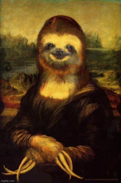 "IT'S ART!" | image tagged in rmk,sloth | made w/ Imgflip meme maker