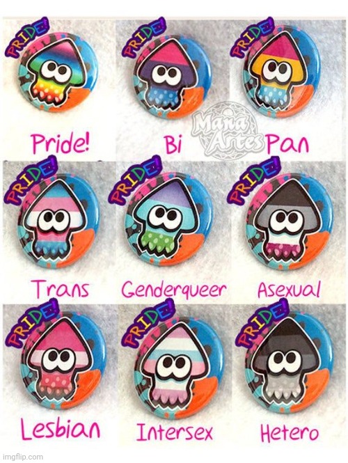 Pride Squids :3 (Found it here: https://www.pinterest.com/pin/944348615585415828/) | made w/ Imgflip meme maker