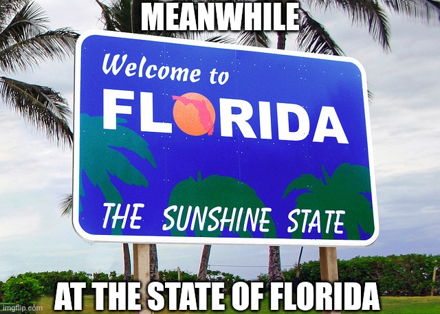 How's Everyone? | MEANWHILE; AT THE STATE OF FLORIDA | image tagged in florida | made w/ Imgflip meme maker