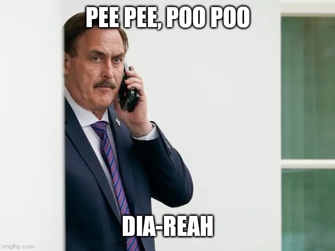 The facts are in... |  PEE PEE, POO POO; DIA-REAH | image tagged in mike lindell serious,lindell,my pillow,mike lindell,crazy,conspiracy | made w/ Imgflip meme maker