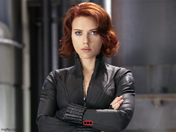 Black Widow - Not Impressed | … | image tagged in black widow - not impressed | made w/ Imgflip meme maker