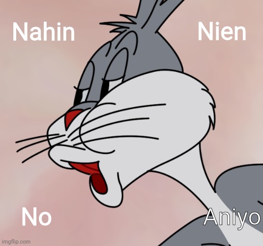 Bugs Bunny no | No Nien Nahin Aniyo | image tagged in bugs bunny no | made w/ Imgflip meme maker