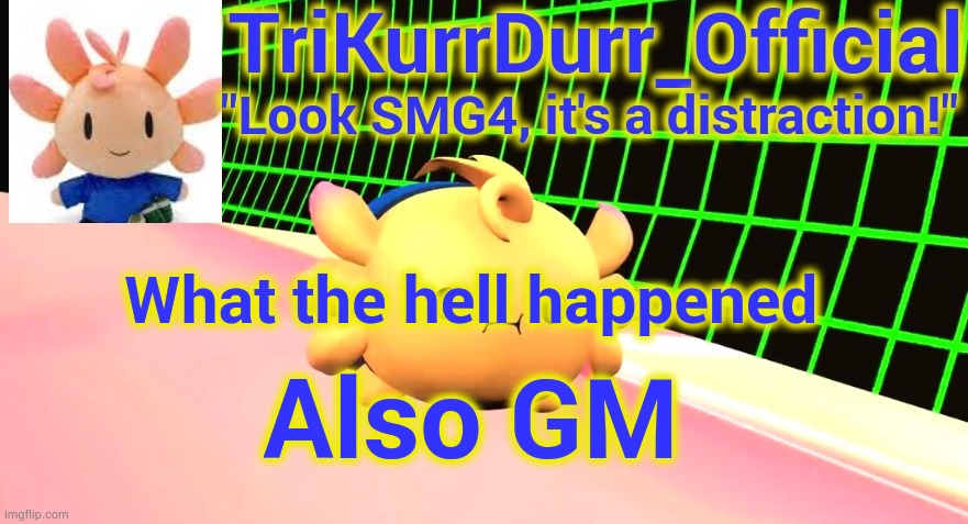 Tricky's Axol temp | What the hell happened; Also GM | image tagged in trikurrdurr_official's axol temp | made w/ Imgflip meme maker