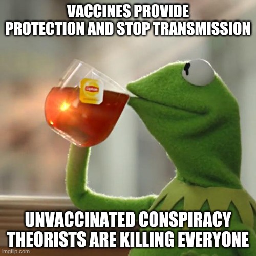 But That's None Of My Business | VACCINES PROVIDE PROTECTION AND STOP TRANSMISSION; UNVACCINATED CONSPIRACY THEORISTS ARE KILLING EVERYONE | image tagged in memes,but that's none of my business,kermit the frog | made w/ Imgflip meme maker