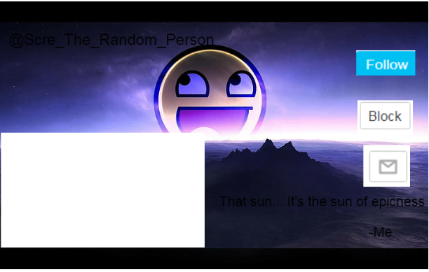 High Quality Scre_The_Random_Person Announcement template Blank Meme Template