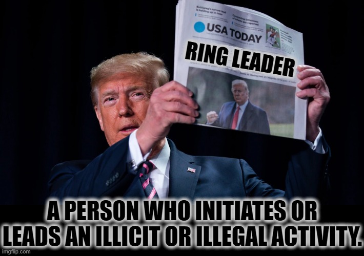 RING LEADER | RING LEADER; A PERSON WHO INITIATES OR LEADS AN ILLICIT OR ILLEGAL ACTIVITY. | image tagged in ring leader,illicit,illegal,criminal,terrorist,gang | made w/ Imgflip meme maker