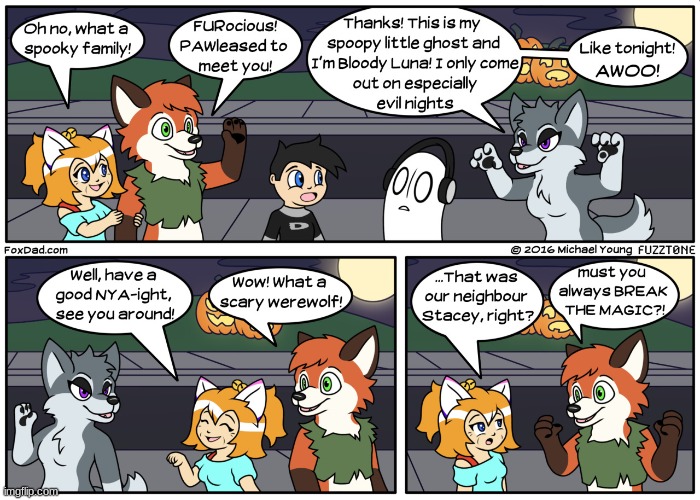 Another Halloween Fox Dad comic. | made w/ Imgflip meme maker