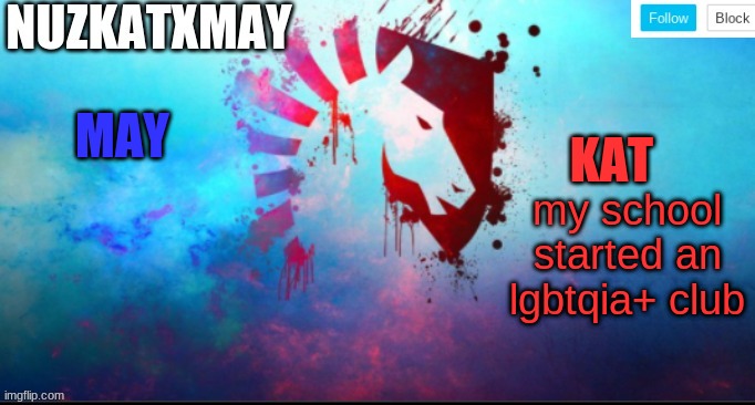 E | my school started an lgbtqia+ club | image tagged in e | made w/ Imgflip meme maker