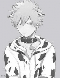 Bakugou as a cow! | image tagged in gifs | made w/ Imgflip images-to-gif maker