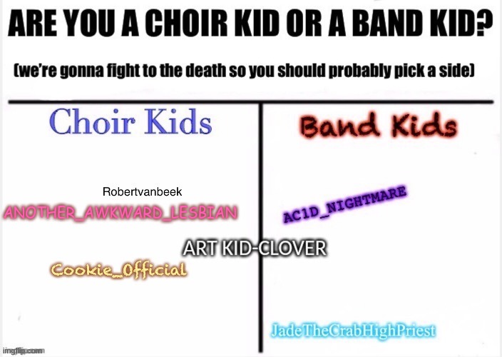 JOIN THE CHOIR OF DEATH | ANOTHER_AWKWARD_LESBIAN | made w/ Imgflip meme maker