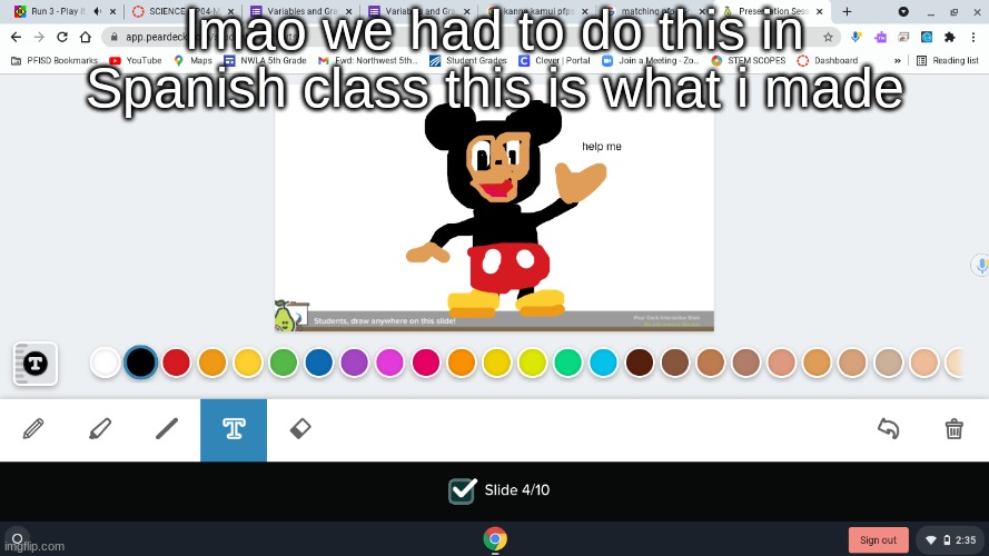 wowww | lmao we had to do this in Spanish class this is what i made | made w/ Imgflip meme maker