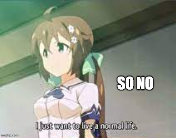 i just want to live a normal life | SO NO | image tagged in i just want to live a normal life | made w/ Imgflip meme maker