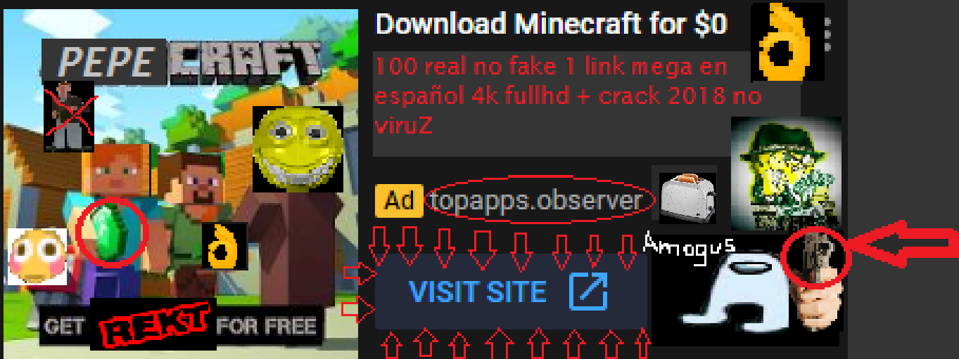 High Quality Download Minecraft Scam Meme Blank Meme Template