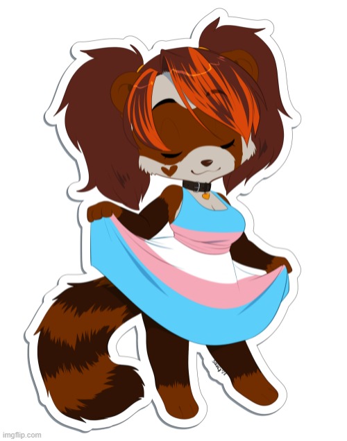 This is just adorable ^w^ (art by Saucy) | image tagged in furry,cute,adorable,trans,transgender,lgbtq | made w/ Imgflip meme maker