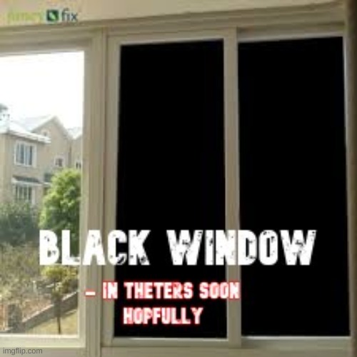 Black Window | image tagged in coming out | made w/ Imgflip meme maker