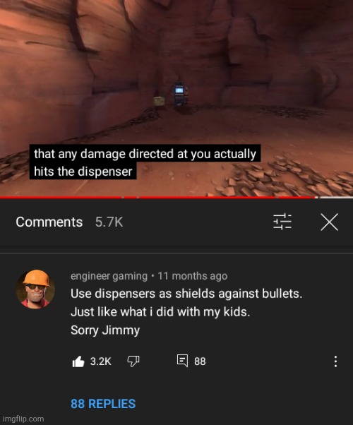 image tagged in cursed comments,tf2 engineer | made w/ Imgflip meme maker