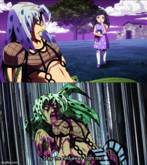 Jojo Stay away | image tagged in jojo stay away | made w/ Imgflip meme maker