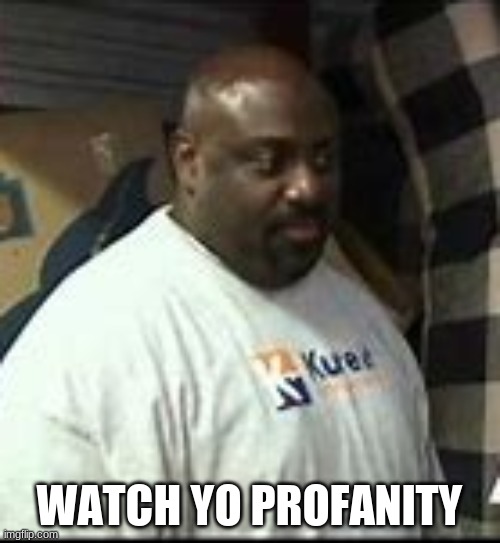 watch your profanity | WATCH YO PROFANITY | image tagged in watch your profanity | made w/ Imgflip meme maker