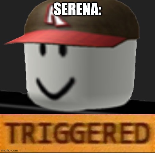 Roblox Triggered | SERENA: | image tagged in roblox triggered | made w/ Imgflip meme maker