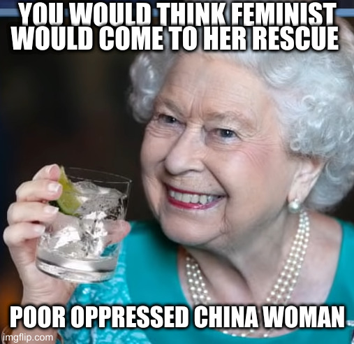 Meng didn't seem to get much sympathy | YOU WOULD THINK FEMINIST WOULD COME TO HER RESCUE; POOR OPPRESSED CHINA WOMAN | image tagged in drinky-poo,canada | made w/ Imgflip meme maker
