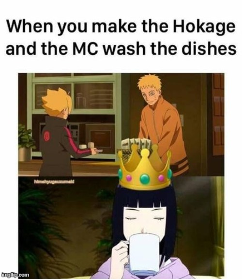 All hail, Queen Hinata | image tagged in memes,anime,naruto,boruto | made w/ Imgflip meme maker