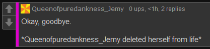 Jemy deleted herself from life Blank Meme Template