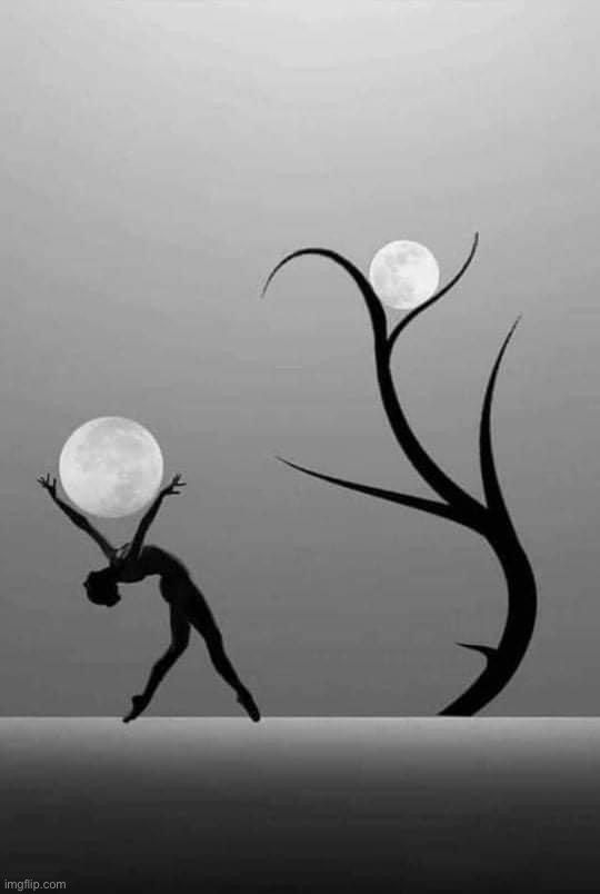 Dancer with moon | image tagged in dancer with moon | made w/ Imgflip meme maker