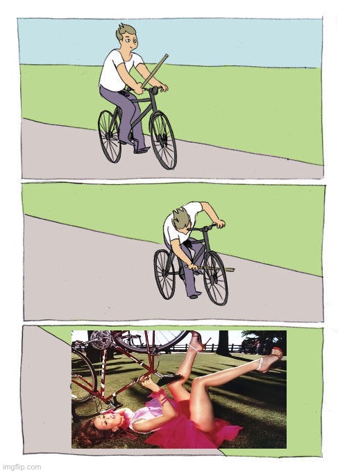 Kylie bike fall Blank Meme Template