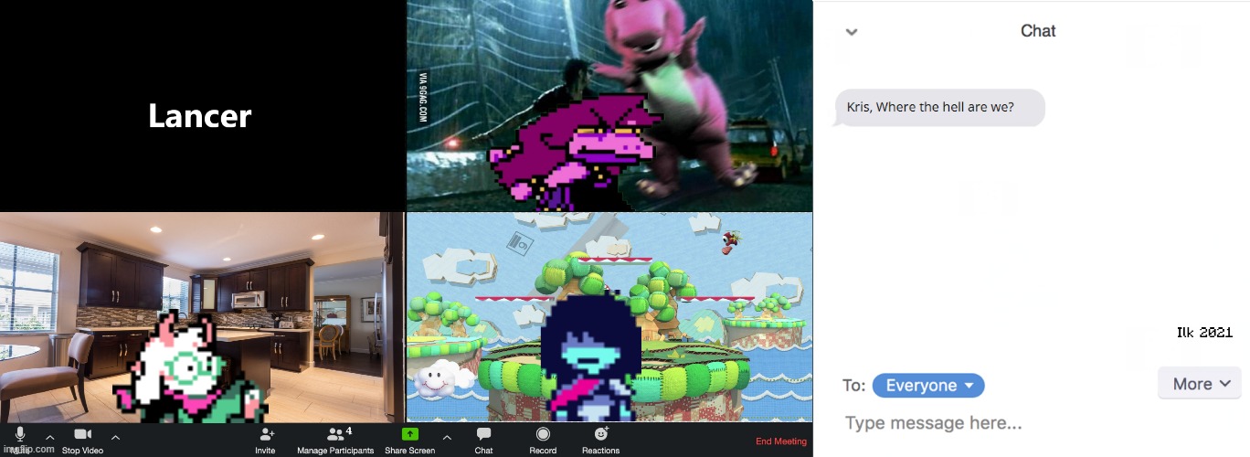 i made this in paint 3d lol | image tagged in zoom,deltarune | made w/ Imgflip meme maker