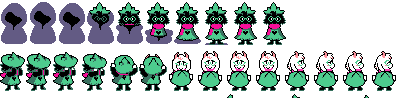 High Quality Ralsei sprite sheet 3 Blank Meme Template