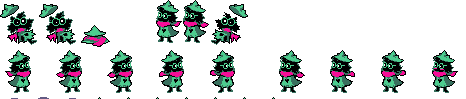 High Quality Ralsei sprite sheet 2 Blank Meme Template