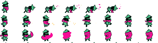 High Quality Ralsei sprite sheet 5 Blank Meme Template