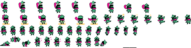Ralsei sprite sheet 6 Meme Template