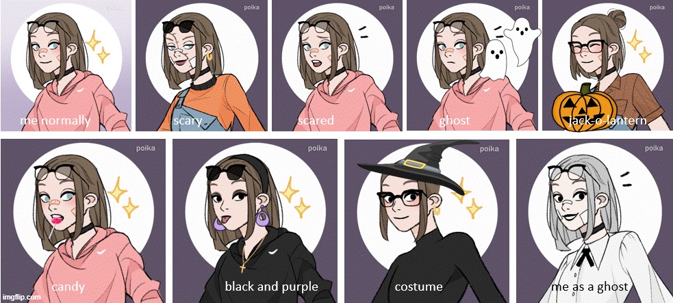 so i did pansexual-kitty's halloween OC challenge | image tagged in spooktober | made w/ Imgflip meme maker