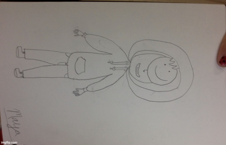 I drew this this morning (sorry for the picture my camera is bad) | made w/ Imgflip meme maker
