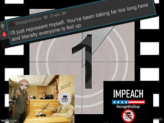 I guess it was always destined to be like this. Alright, folks! One day till the showdown throwdown — Grab popcorn! | image tagged in countdown,impeach,the,incognito,guy,get hyped | made w/ Imgflip meme maker