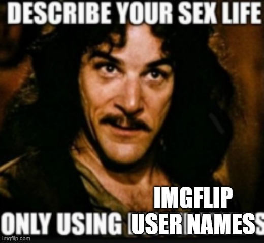 sex life | IMGFLIP USER NAMES | image tagged in sex life | made w/ Imgflip meme maker