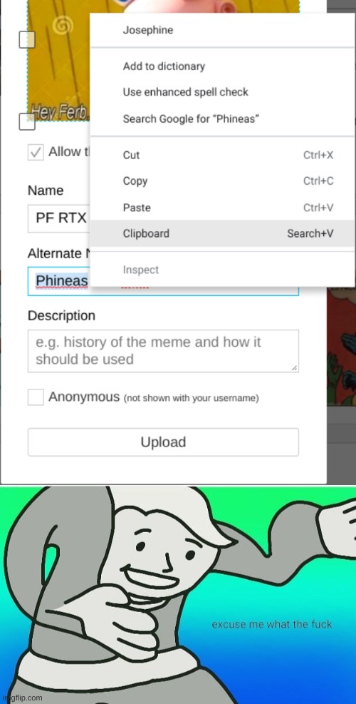 excuse me what the frick | image tagged in excuse me what the frick,fallout boy excuse me wyf,bro get help | made w/ Imgflip meme maker
