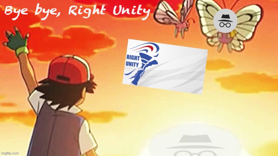 Bye bye right unity Blank Meme Template