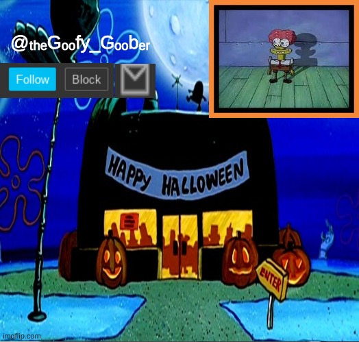 High Quality TheGoofyGoober's Halloween Announcement Template Blank Meme Template