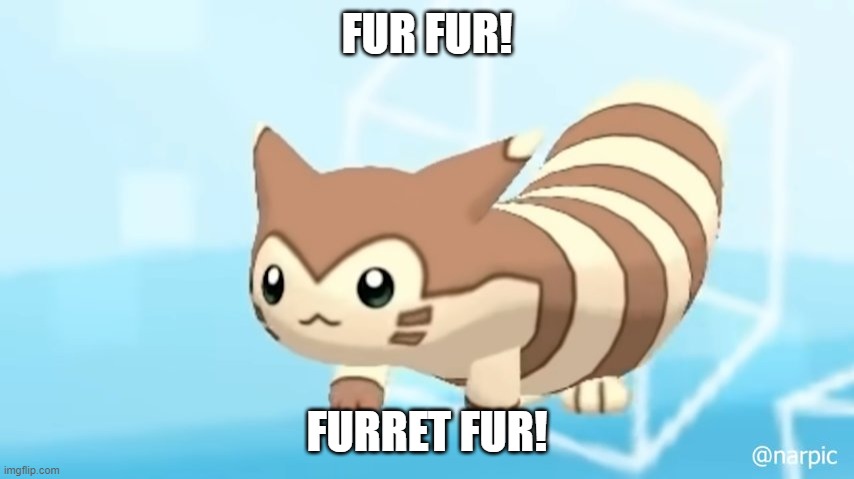 Furret Walcc | FUR FUR! FURRET FUR! | image tagged in furret walcc | made w/ Imgflip meme maker