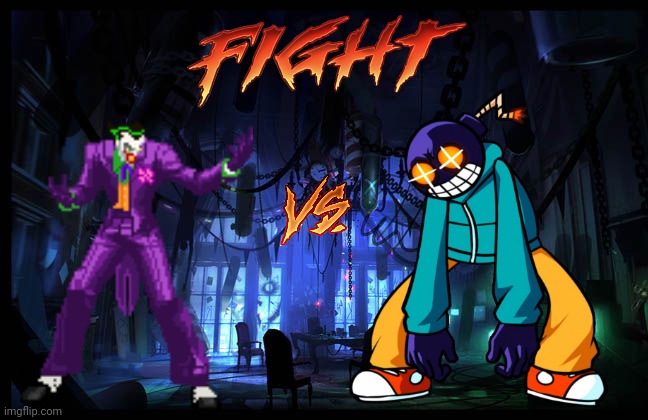 The Angriest Bomb Man vs the Clown Prince of Crime: Whitty vs The Joker footage | image tagged in joker,whitty,friday night funkin,justice league,memes | made w/ Imgflip meme maker